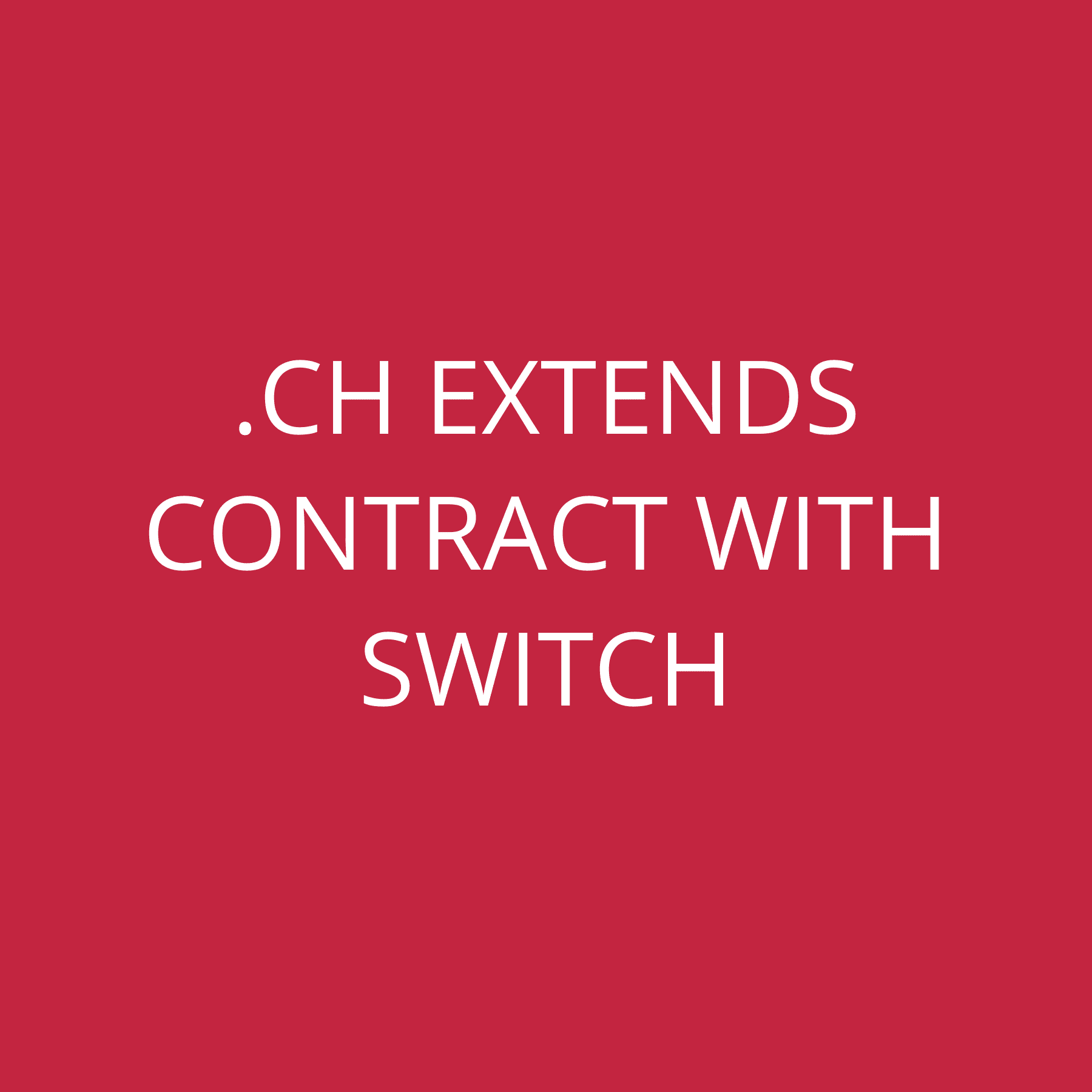 .ch extends contract with SWITCH