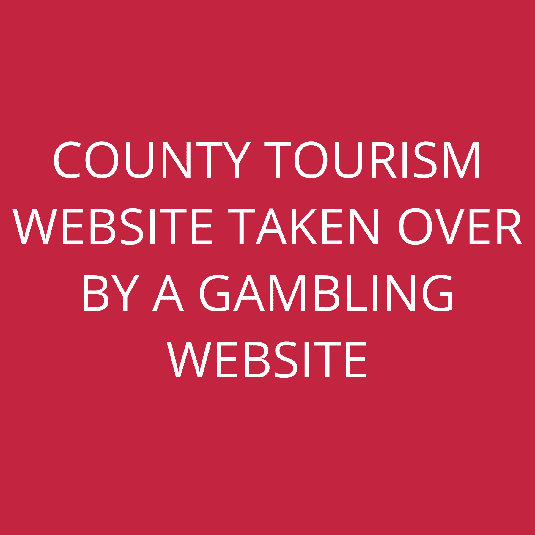 County tourism website taken over by a gambling website