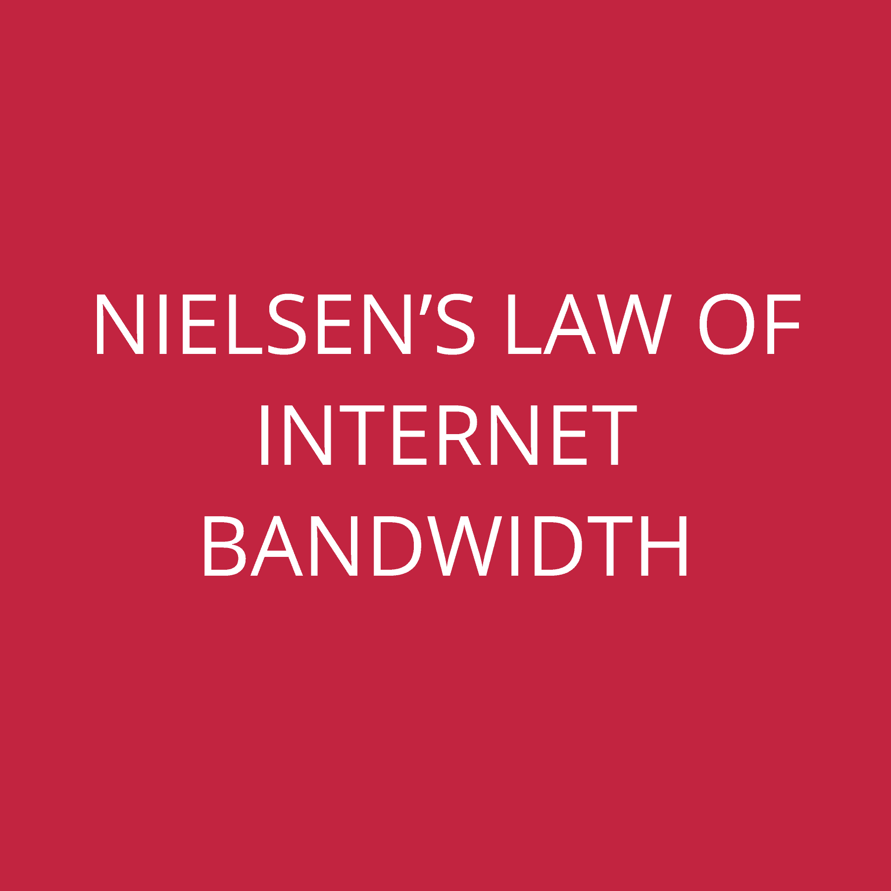 Nielsen’s Law of Internet Bandwidth