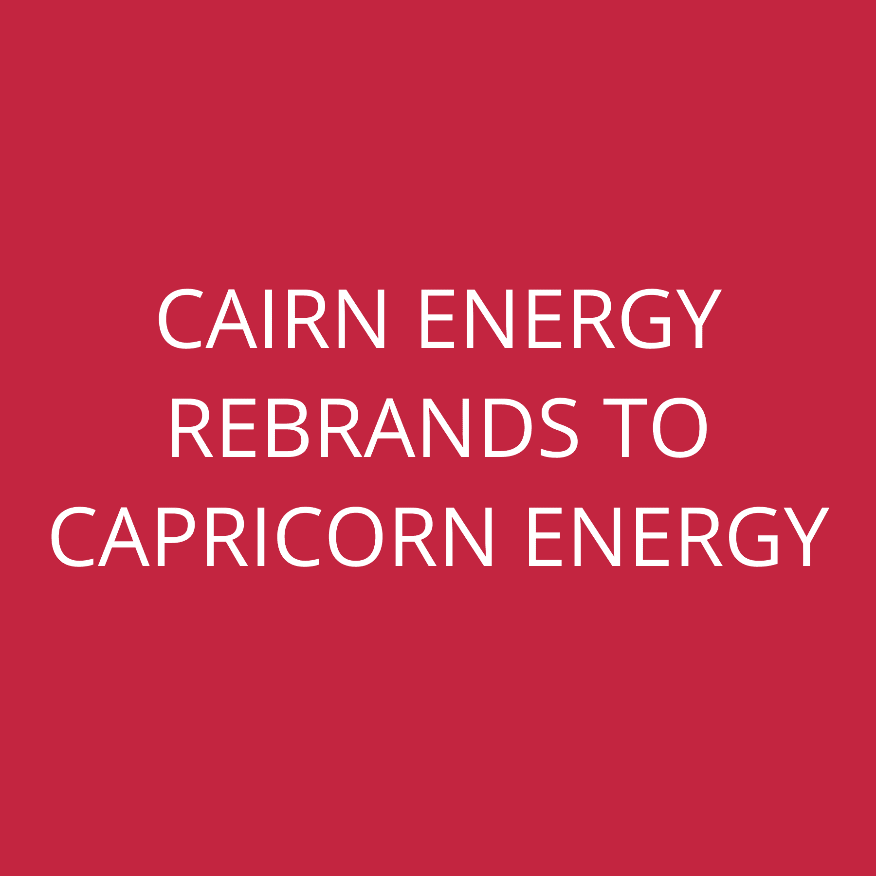 Cairn Energy rebrands to Capricorn Energy