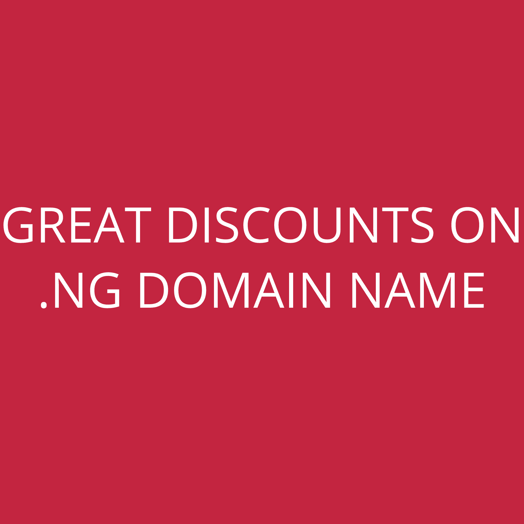 Great discounts on .ng domain name