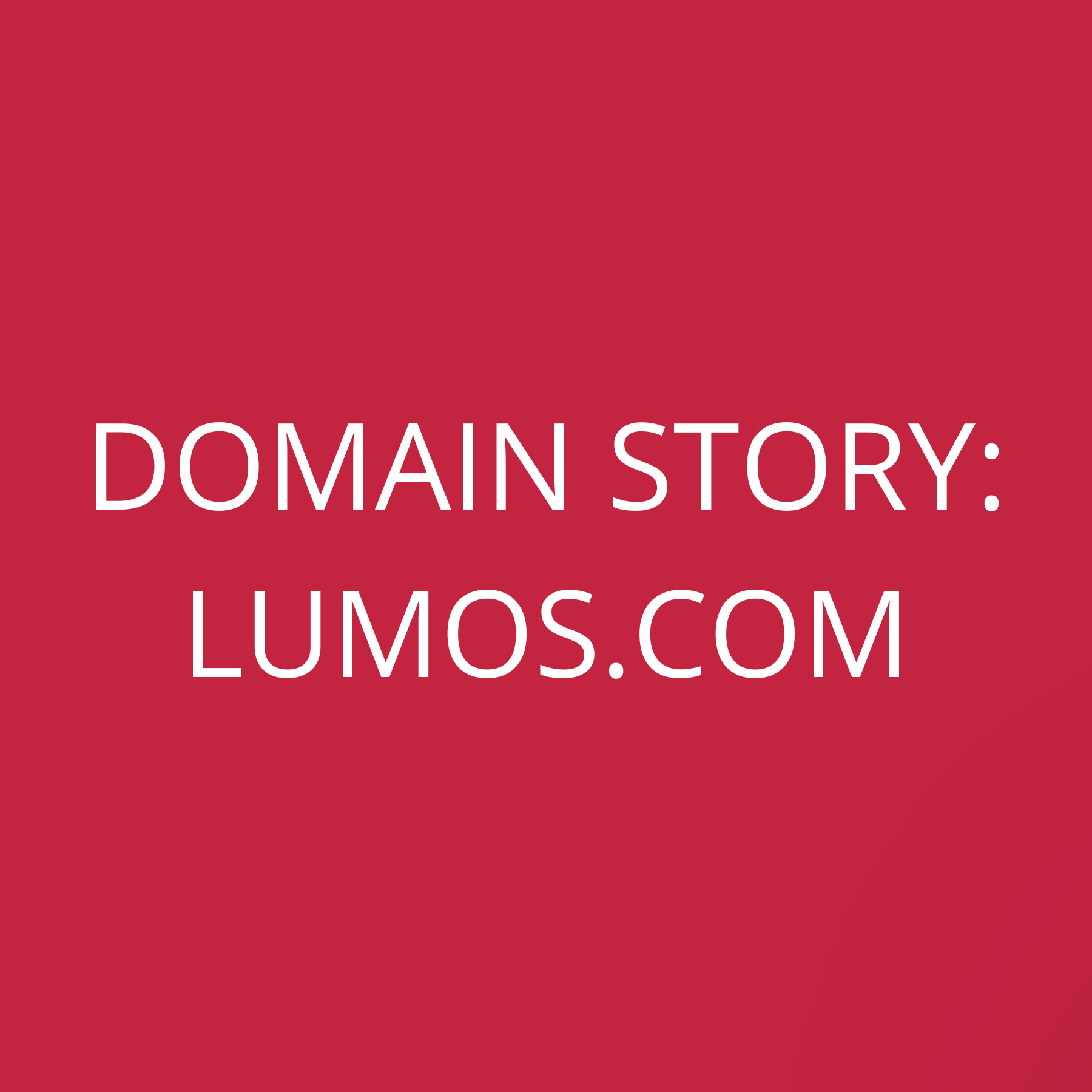 Domain Story: Lumos.com