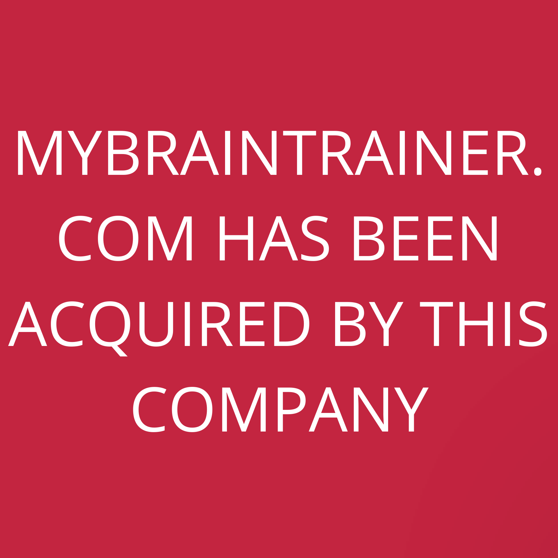 MyBrainTrainer.com has been acquired by this company