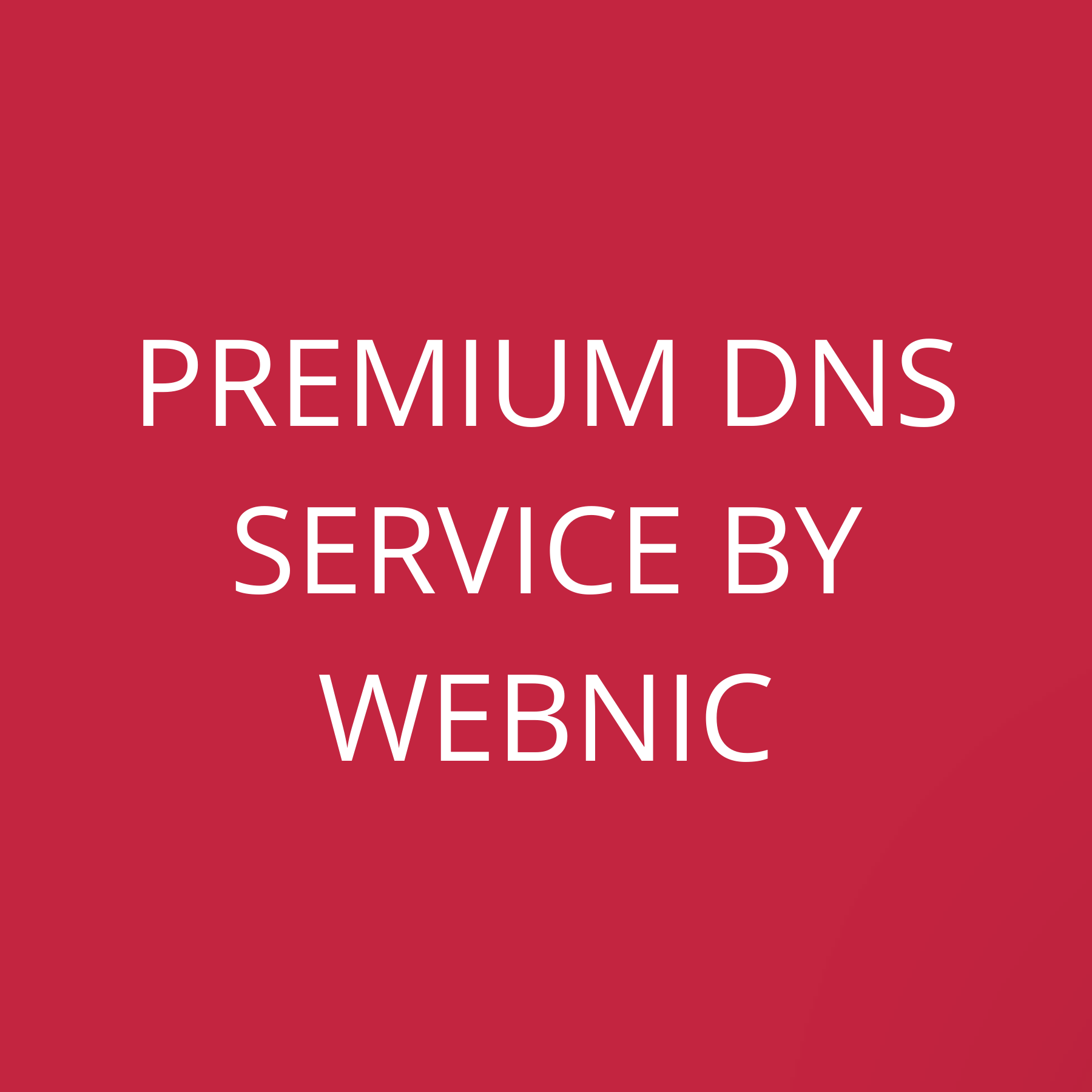 Premium DNS Service by WebNIC