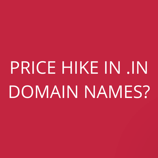 Price hike in .in domain names?