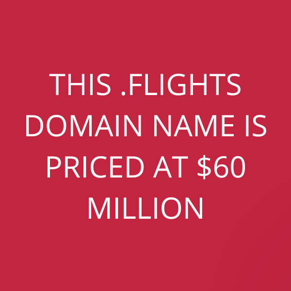 This .flights domain name is priced at $60 million