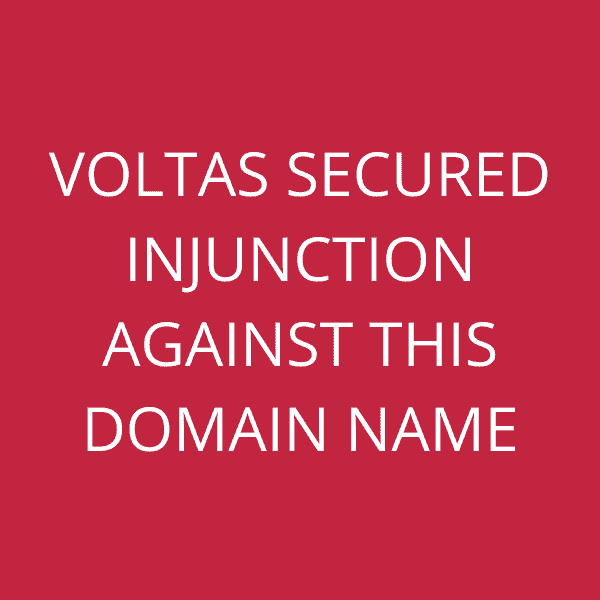 Voltas secured injunction against this domain name