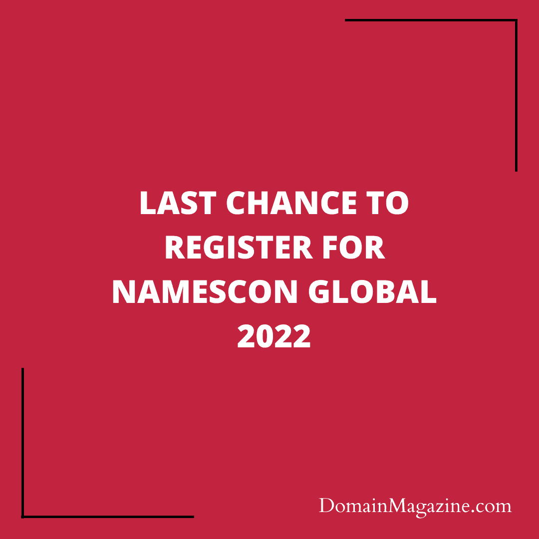 Last chance to register for NamesCon Global 2022