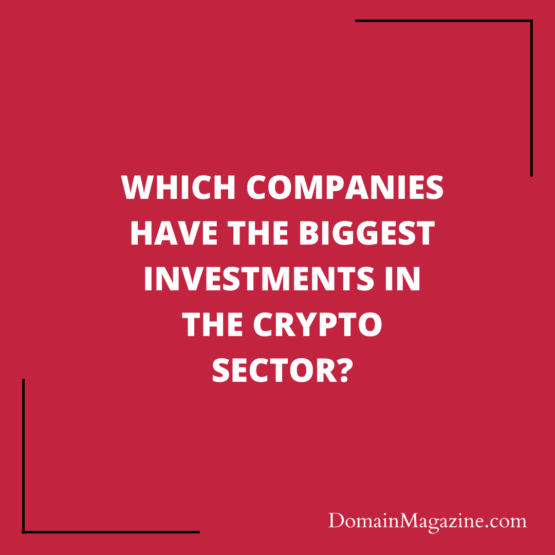 Which companies have the biggest investments in the Crypto sector?