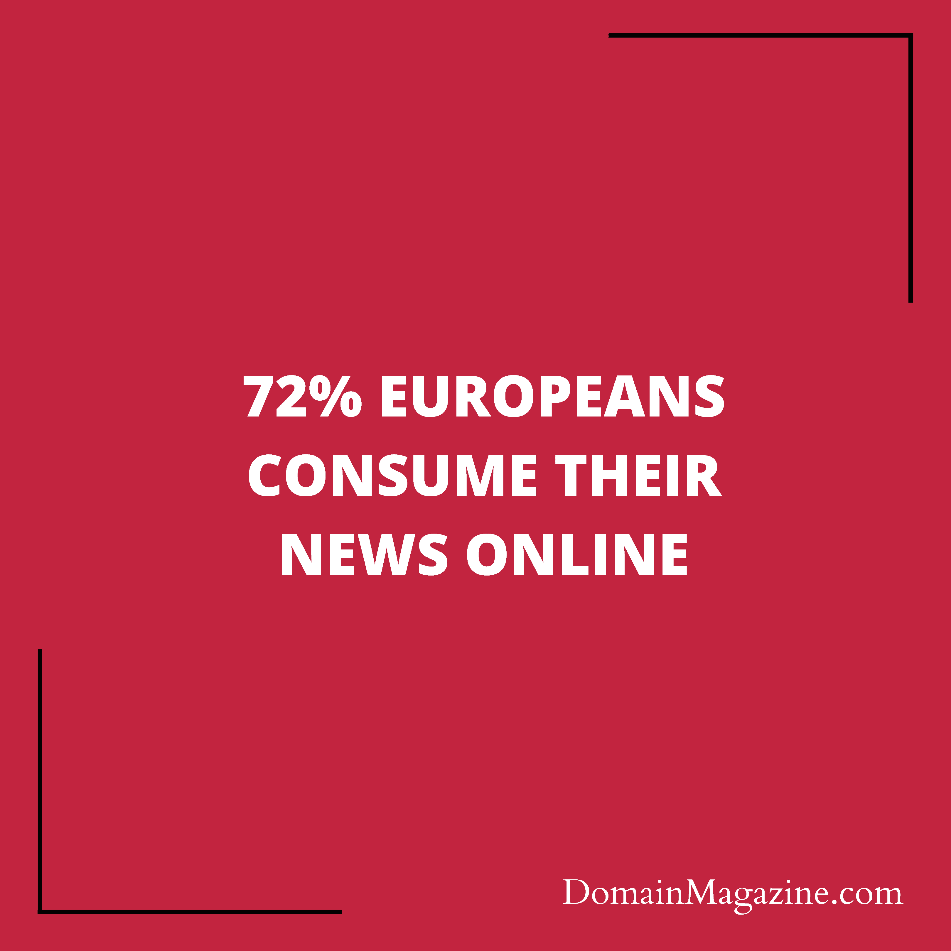 72% Europeans consume their news online