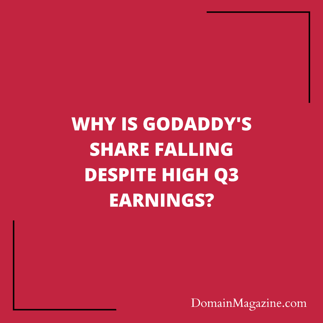 Why is GoDaddy’s share falling despite high Q3 earnings?