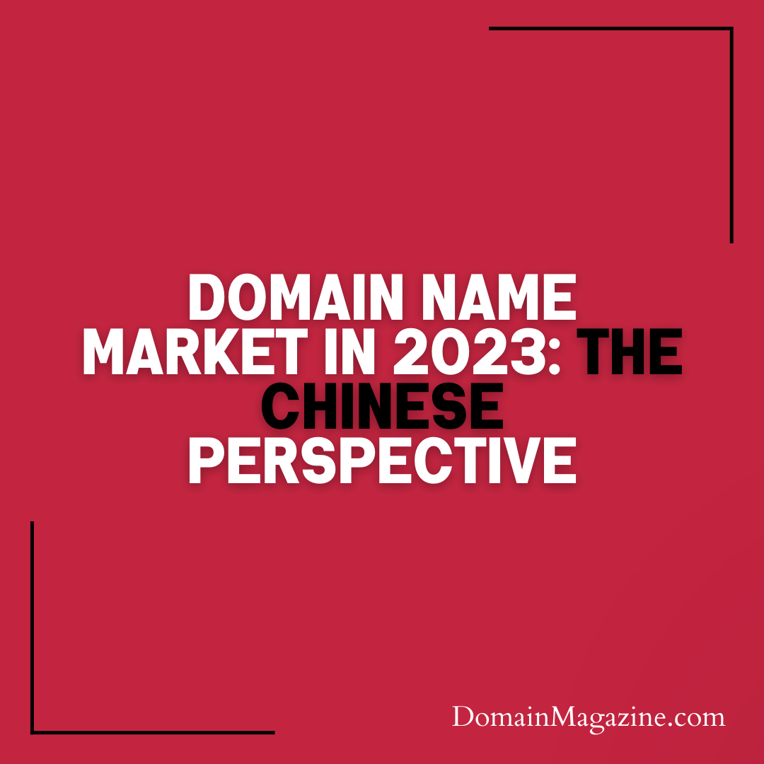 Domain Name Market in 2023: The Chinese Perspective